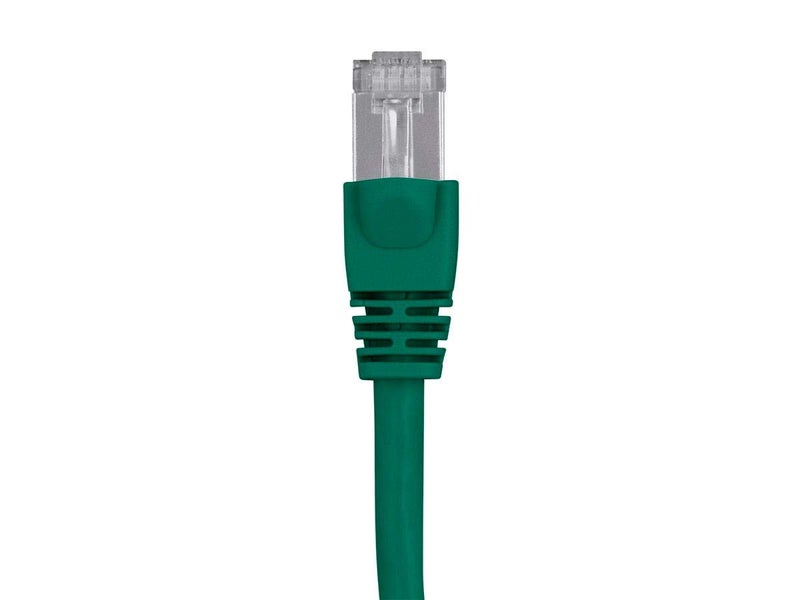 Monoprice Cat6A 2ft Green Patch Cable Double Shielded (S/FTP) 26AWG 10G Pure Bare Copper Snagless RJ45 Fullboot Series Ethernet Cable - Image 2